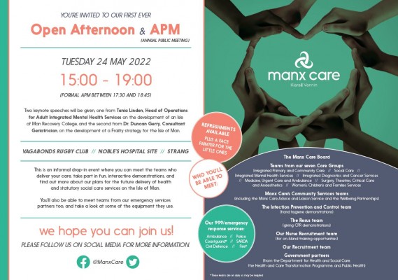 Manx Care Open Afternoon Event Image v2